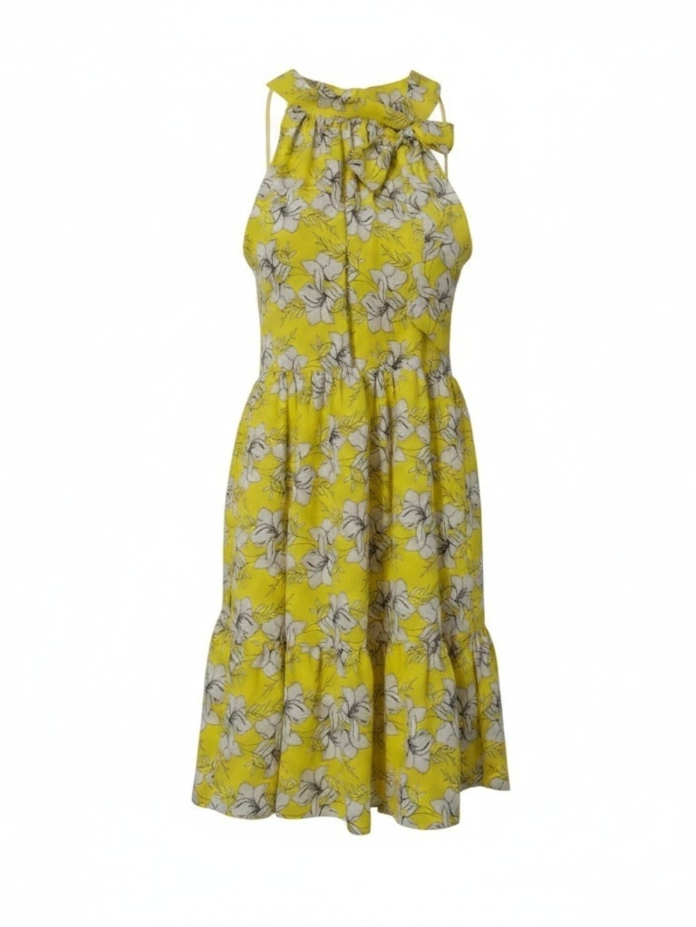 Eliza J Bright Yellow Floral Dress